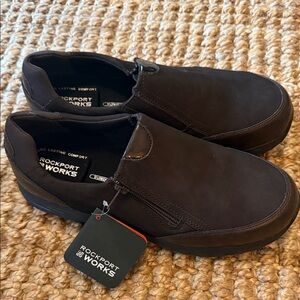 Rockport‎ Women’s dark Brown Slip-On Loafers -Steel Toe